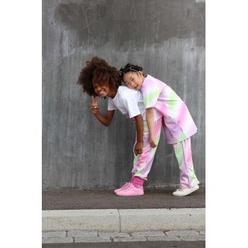 Reima pantaloni de trening pentru copii culoarea violet, modelator