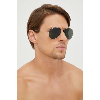 Ray-Ban ochelari de soare bărbați, culoarea auriu