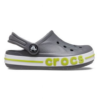 Saboti Crocs Toddler Bayaband Clog Gri - Slate Grey/Lime