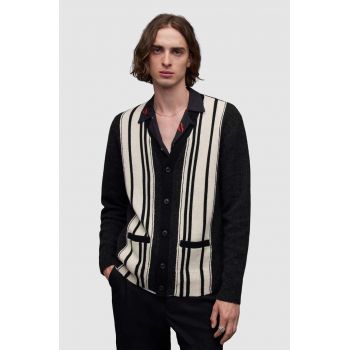 AllSaints cardigan din amestec de lana BERKLEY culoarea negru