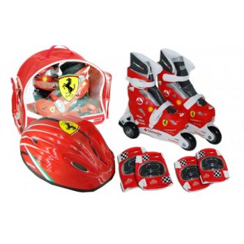 Set role cu accesorii protectie incluse Saica Ferrari marimi reglabile 31-34