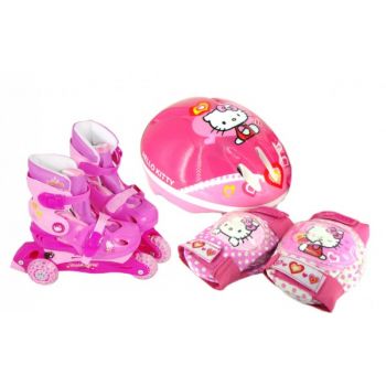 Set role cu accesorii protectie incluse Saica Hello Kitty marimi reglabile 31-34