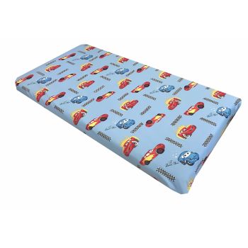 Cearsaf cu elastic pe colt 120x60 cm Cars