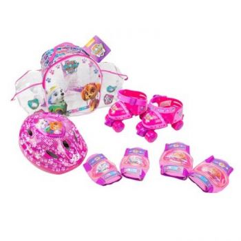 Set patine cu rotile si protectii Saica Paw Patrol marime 24-29 fete