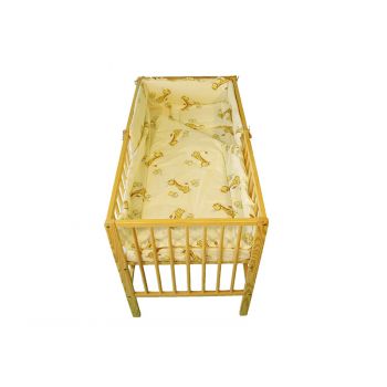 Lenjerie Mini Giraffe crem 4 piese 120x60