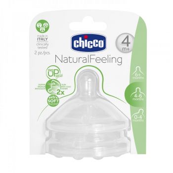 Tetina silicon Chicco STEP UP flux reglabil 4luni+ 2buc