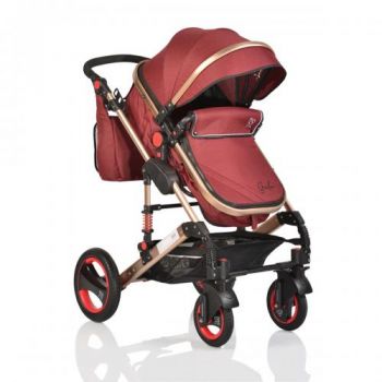 Carucior 3 in 1 cu suspensii Gala Leather Red