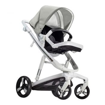 Carucior Bebumi Space 2 in 1 Gray cadru alb