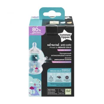 Biberon Advanced anti-colic cu sistem de ventilatie Tommee Tippee 150 ml elefant