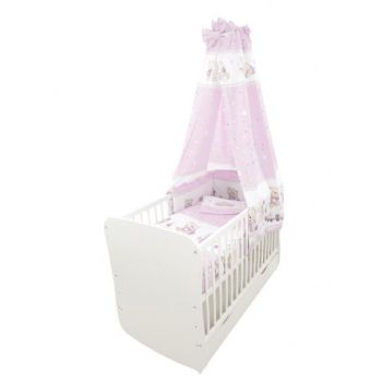 Lenjerie Teddy Toys Roz M1 5 piese 120x60 cm