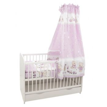 Lenjerie Teddy Toys Roz M2 5 piese 120x60 cm