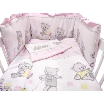 Lenjerie Teddy Toys Roz M1 4 piese 120x60