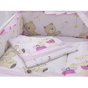 Lenjerie Teddy Play Pink M1 4+1 piese 140x70