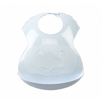 Baveta Thermobaby Soft Baby din plastic bleu