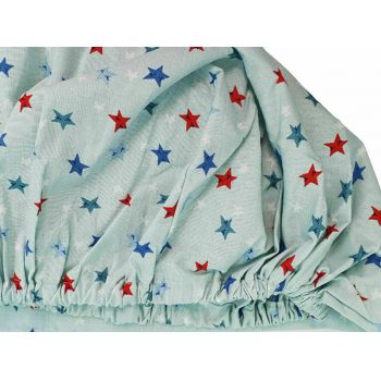 Cearceaf Stelute somnoroase KidsDecor cu elastic din bumbac 70 x 140 cm