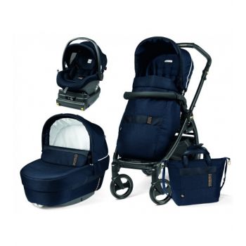 Carucior 3 in 1 Book 51 Rock Navy baza i-Size inclusa Peg Perego