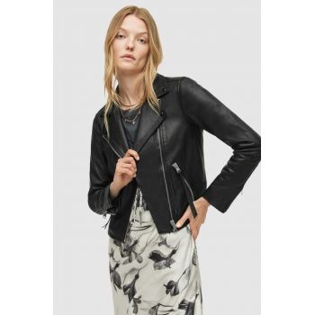 AllSaints - Geaca de piele Dalby Biker de firma originala