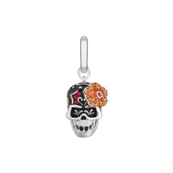 Flower skull charm