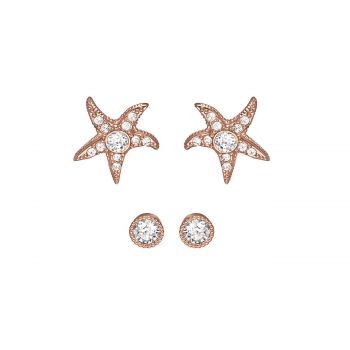 Starfish pierced earrings