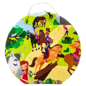 Hat boxed puzzle 'horse riding school