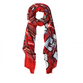 Bobbi tartan print scarf