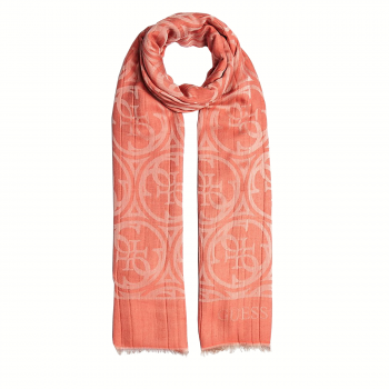 Heritage pop logo print scarf