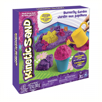 Kinetic sand butterfly garden