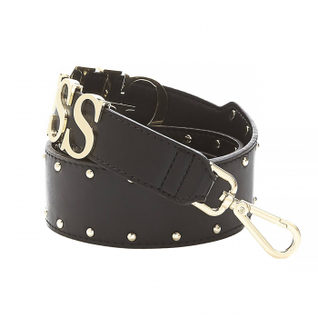 Logo shoulder strap with studs