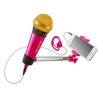 Selfiemic selfie stick microphone