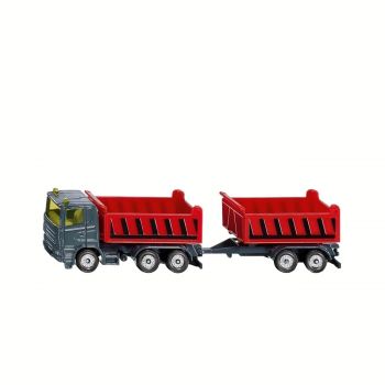 Truck with dumper body and tipping trailer