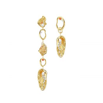 Shell angel pierced earrings 5520664