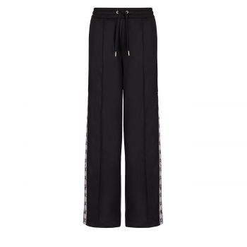 Acetate trousers with contrast side band m