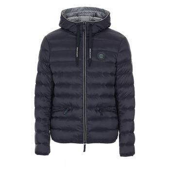 Classic circle logo down-fill hooded puffer s