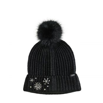 Sparkle pom pom hat