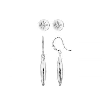 Est029 eyre earring duo- silver