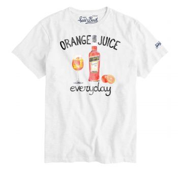 Orange everyday print man t-shirt xxl