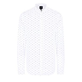 Patterned, slim-fit shirt M