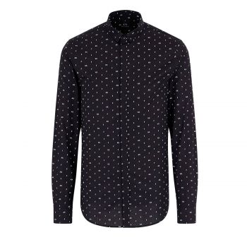 Patterned, slim-fit shirt S