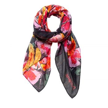 Hibiscus and banana foulard