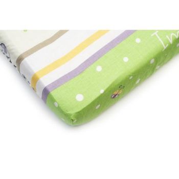 Cearceaf din bumbac cu elastic 120X60cm Safari Verde