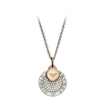 Two tone double disc pendant