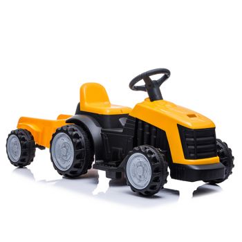 Tractor electric Nichiduta XXL 6V cu remorca Yellow