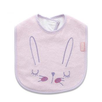 Baveta din bumbac BabyJem Cute animals Pink