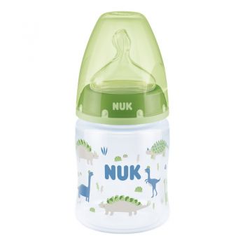 Biberon Nuk First Choice Plus 150ml tetina silicon M 0-6 luni verde