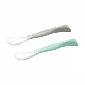 Set 2 lingurite flexibile Babyono GreenGrey