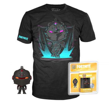 Pocket pop! fortnite+t-shirt black knight l