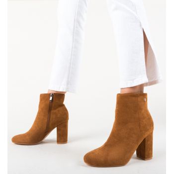 Botine Evio Camel la reducere