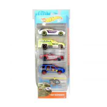 5 masinute hot wheels fast responders set