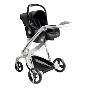 Carucior Bebumi Space Eco 3 in 1 Gray Light cadru alb