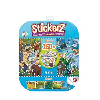 150 de autocolante reutilizabile cu animale set